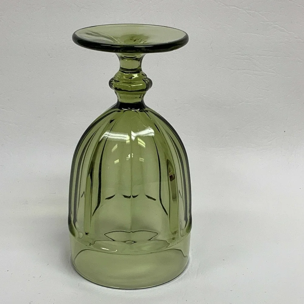 Libbey‎ Gilbraltar Duratuff Ice Tea Glass Goblet Olive Green